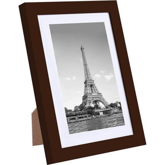 4x6 Picture Frame Set of 10, Display Pictures 3.5x5 with Mat or 4x6 Without Mat - Picture 4 of 6